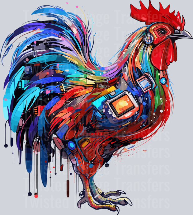 Rooster Color Drip