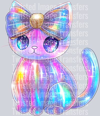 Cat in Bow Iridescent