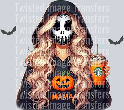 Scary Mama Holding Coffee