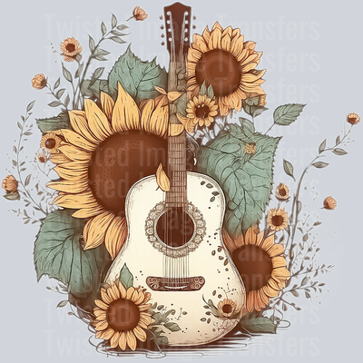 Sunflowers and Guitar Fall
