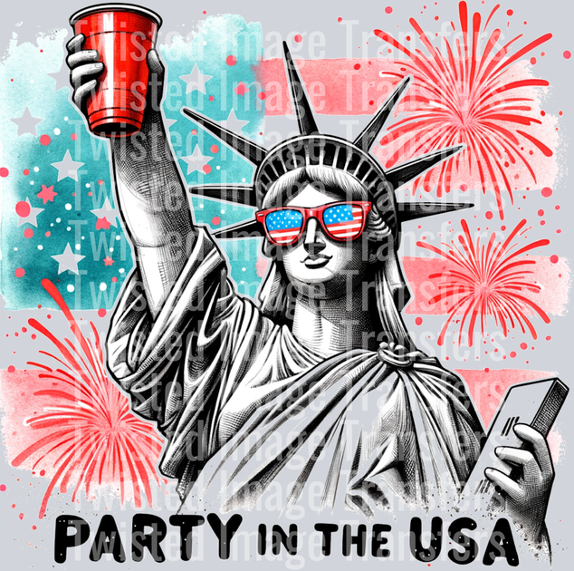 PARTY IN THE USA DTF (direct-to-film) Transfer – Twisted Image Transfers