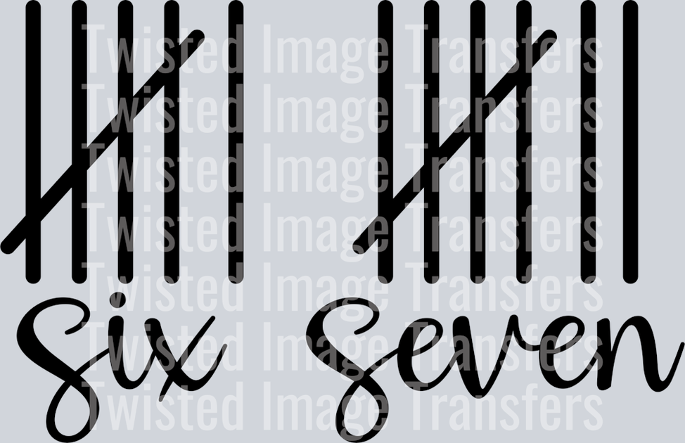 Cursive Black Six Seven DTF (direct-to-film) Transfer – Twisted Image ...