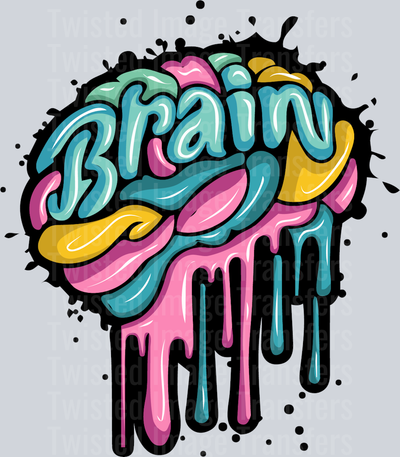 Blue Brain Color Drip