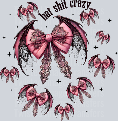 Bat Shit Crazy Flying Bow Halloween