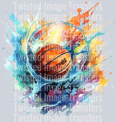Multicolor Splash Basketball
