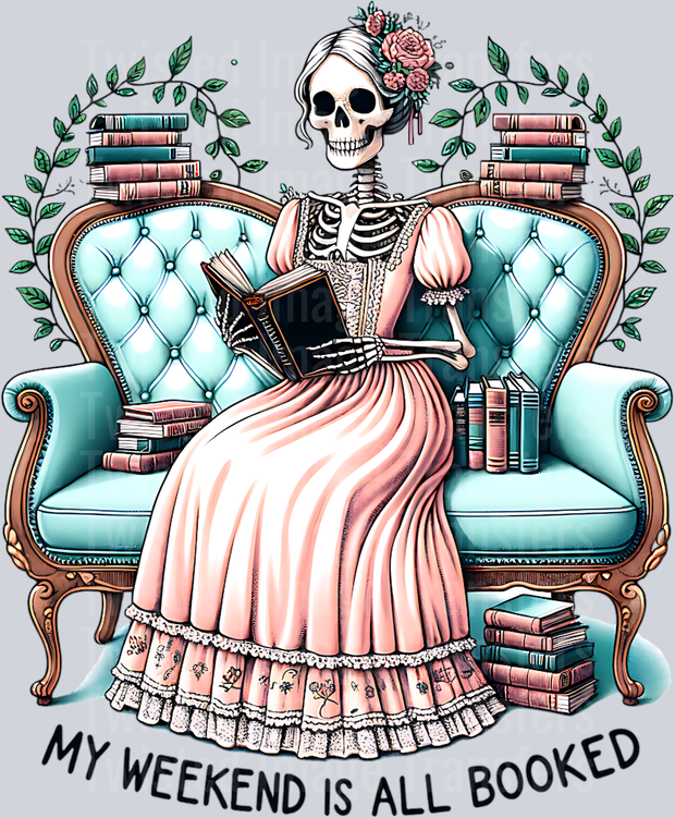 Skeleton in Dress Weekend Booked DTF (direct-to-film) Transfer ...
