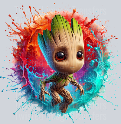 Baby Groot Walking Color Drip