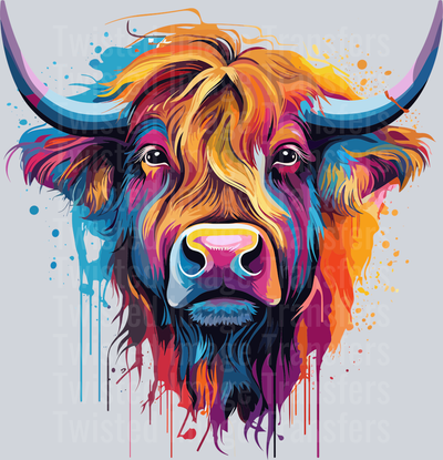 Color Drip Cow