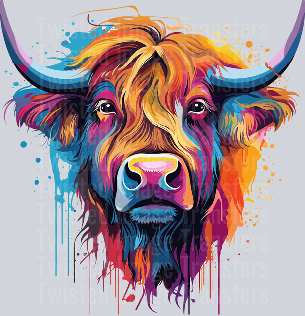 Color Drip Cow