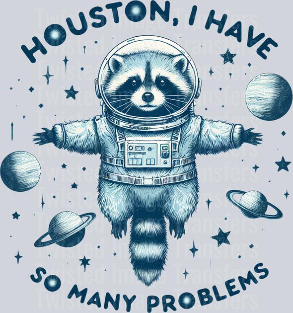 Houston Raccoon In Space DTF (direct-to-film) Transfers – Twisted Image ...