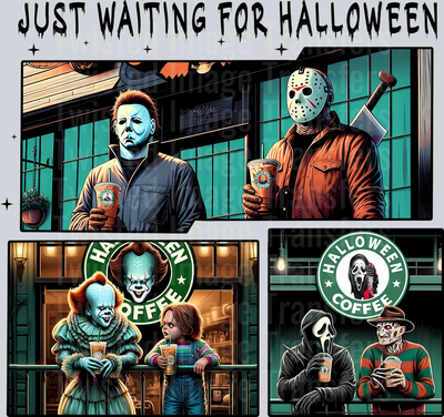 Halloween Starbucks Waiting