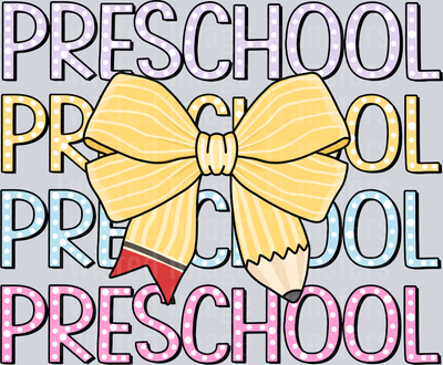 Stacked Preschool with Bow
