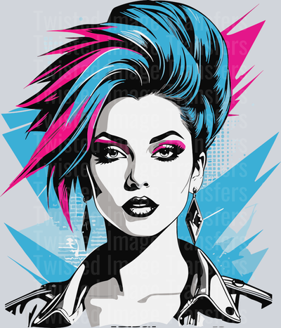 Blue & Pink Hair & Makeup
