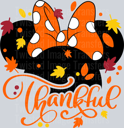 Thankful Mickey Minnie in Orange Bow