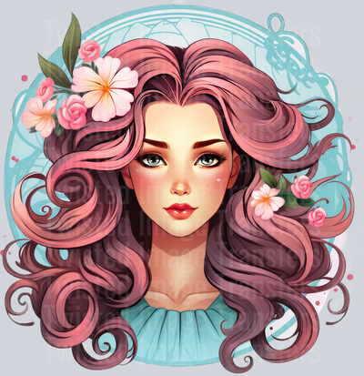 Virgo Lady Flower in Hair Zodiac