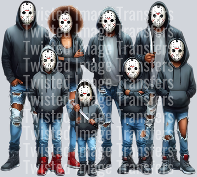 Halloween Family in Masks