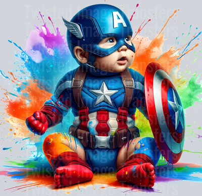 Baby Captain America Color Drip
