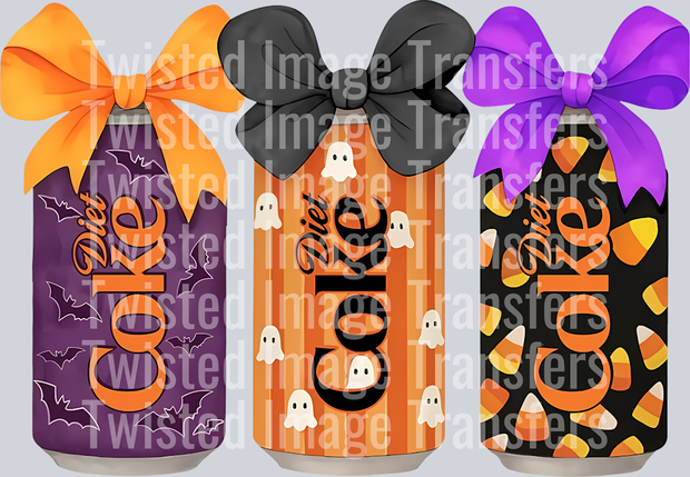 Tri Colored Halloween Cans