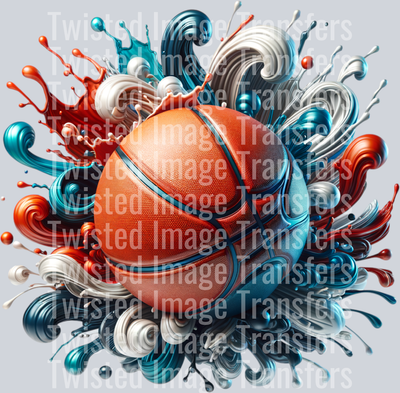 Basketball Color Splatter