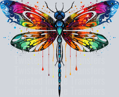 Color Drip Dragonfly