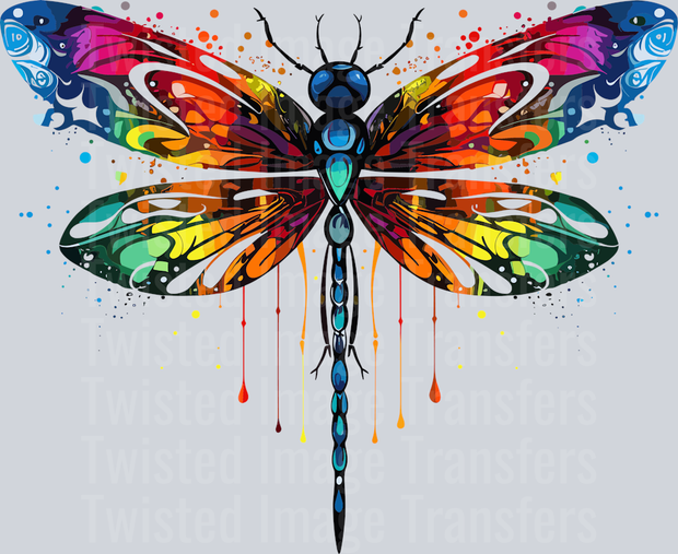 Color Drip Dragonfly