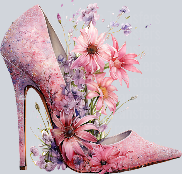 Floral Heel DTF (direct-to-film) Transfer – Twisted Image Transfers