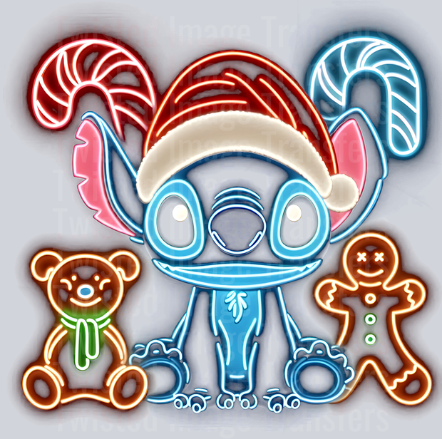 Neon Bear Stitch and Gingerbread