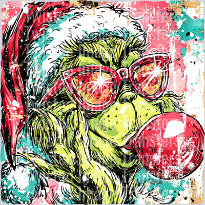 Distressed Christmas GMan in Red Shades