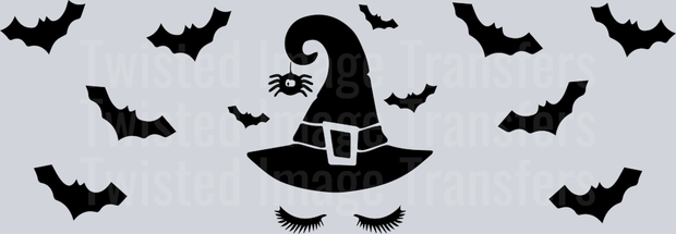 Black Witches Hat 16oz UV DTF Libby Wrap