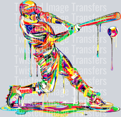 Rainbow Color Drip Baseballer
