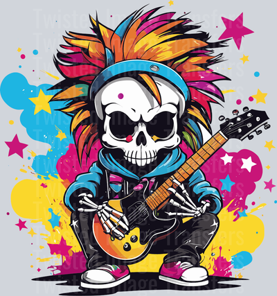 Dead Guitar Player Color Drip