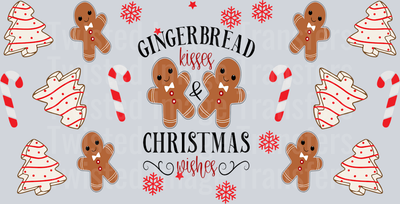 46-Gingerbread kisses christmas wishes-christmas Tree Cake