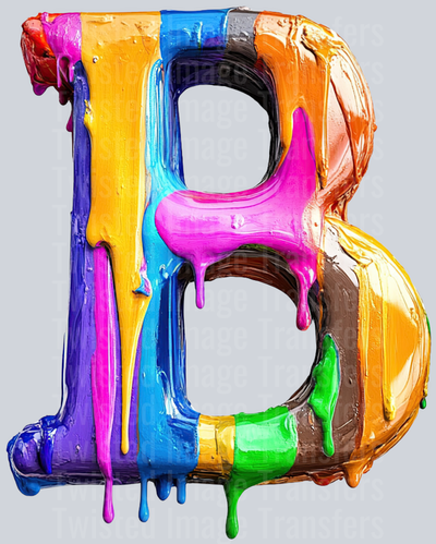 Letter B Color Drip