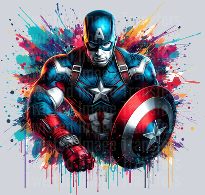 Angry Captain Am Color Drip