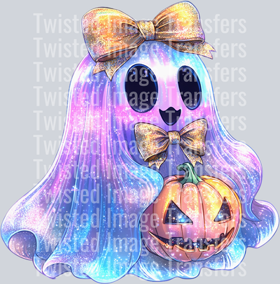 Iridescent Ghost & Pumpkin