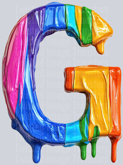 Letter G Color Drip