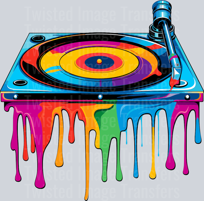 Record Player Color Drip