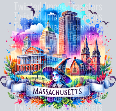 Massachusetts Colorful Witch