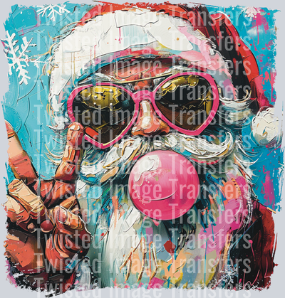 Christmas Santa Peace Sign