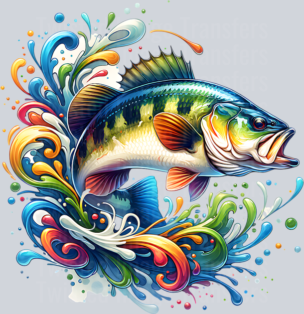 Colorful Fish Color Drip Water DTF (direct-to-film) Transfer – Twisted ...