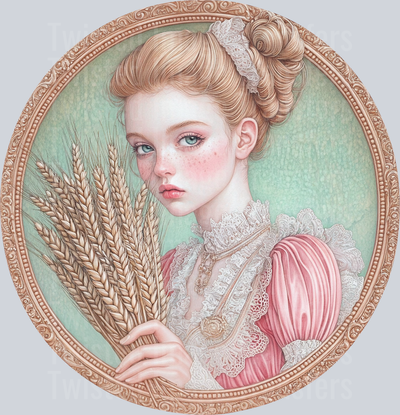 Virgo Girl in Gold Ring Zodiac