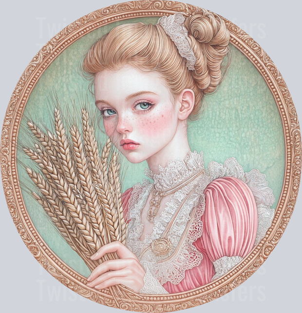 Virgo Girl in Gold Ring Zodiac